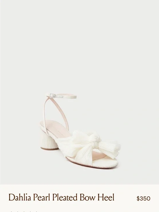 Loeffler Randall Dahlia Pleated Bow Heel - Ivory