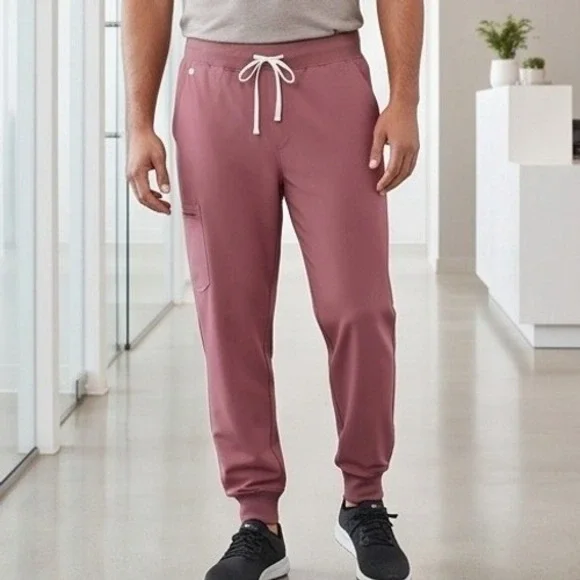 FIGS 18W‎ Zamora Jogger Scrub Pants Mauve Pink Unisex W18SW2005P Pockets