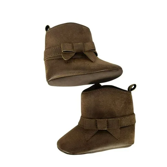 Carter's Brown Bow‎ 0-3 month girl Boots
