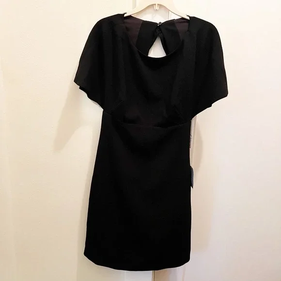 NWT Eliza J Black Dress Size 2 Bow Back Detail‎ Classic Special Event