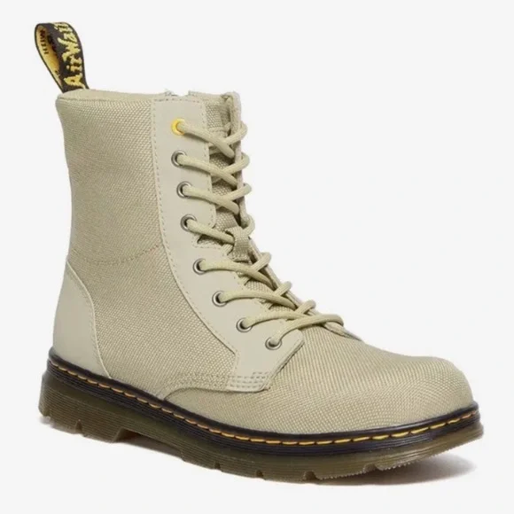 Dr. Martens Green Combs Canvas Lace Up Boots Size 3
