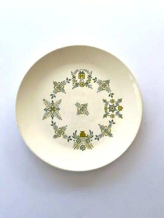 Vintage Steubenville Pottery Floral Ceramic Dinner Plate Provincetown Pattern