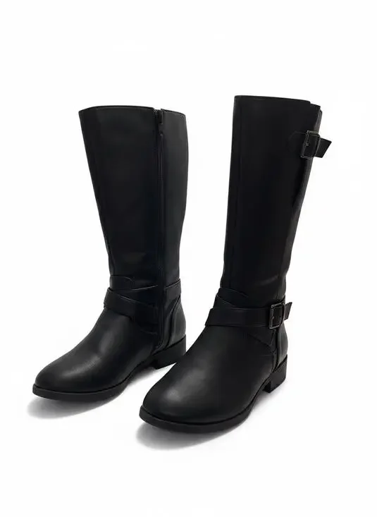 Thereabouts Girl’s 13M black Remi Whimsygoth knee-high equestrian riding boots