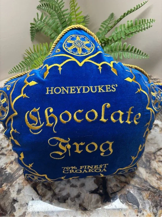 Honeydukes® Chocolate Frog Accent Pillow - with zipper frog inside