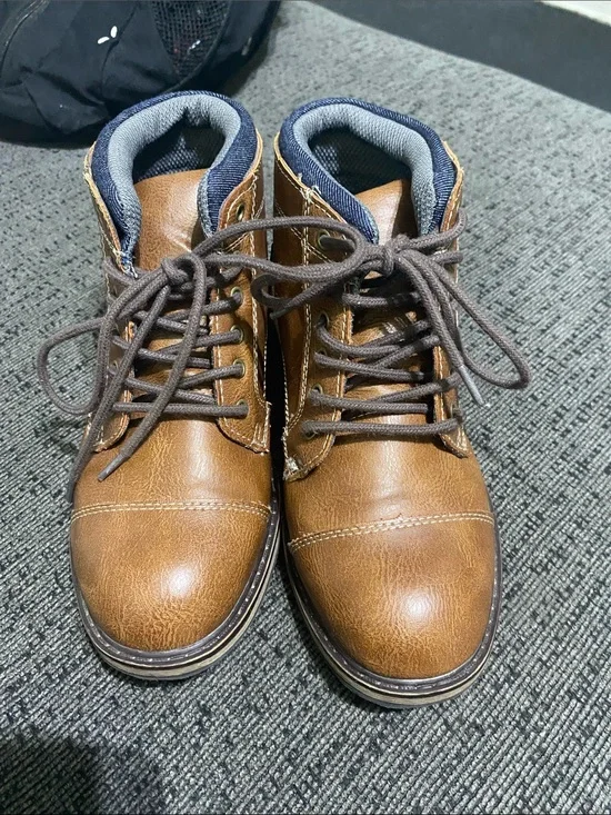 Brown Boy’s Lace-Up Casual Boots
