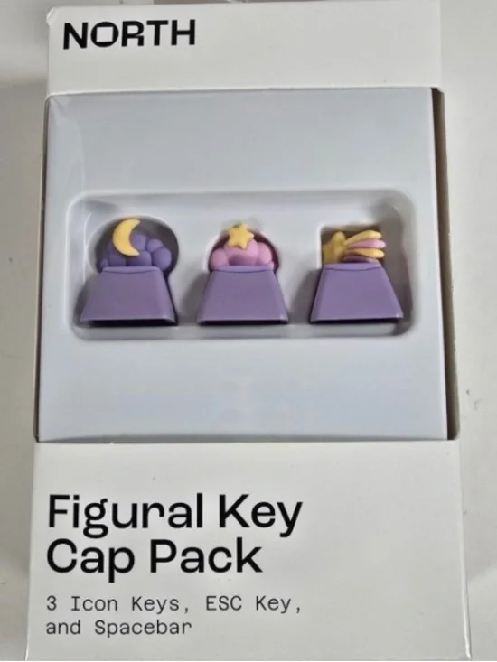 Purple Figural Key Cap Pack - 3 Decorative Keyboard Keys