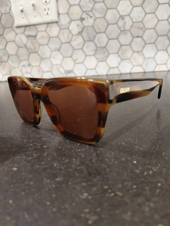 Quay Australia  Tortoise Shell Sunglasses with Brown Lenses