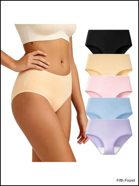 Mid Waist Washable Leakproof Incontinence Underwear for Women 40ml 5 Pack