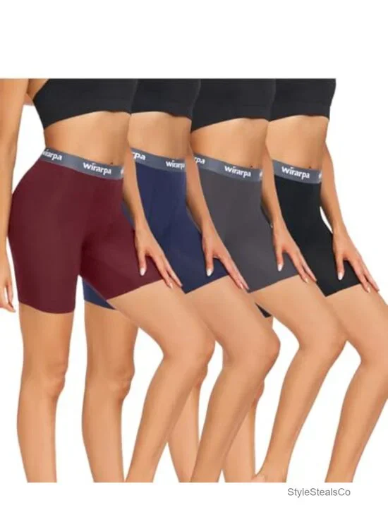 Ultra Soft Modal Boxer Briefs Anti Chafing Boyshorts 4 Pack