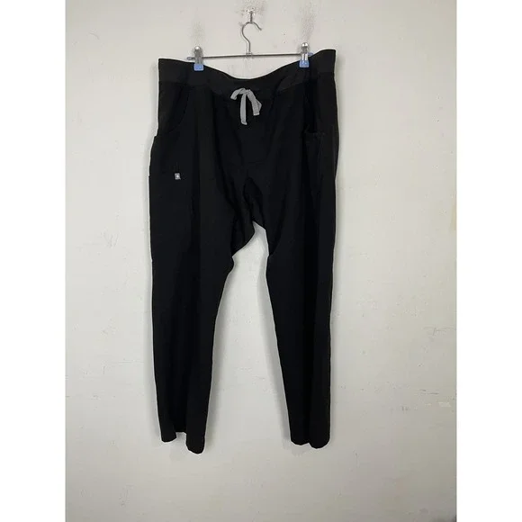 FIGS Women Scrub Pants XXL Kade Cargo Technical Collection Drawstring Black 1602