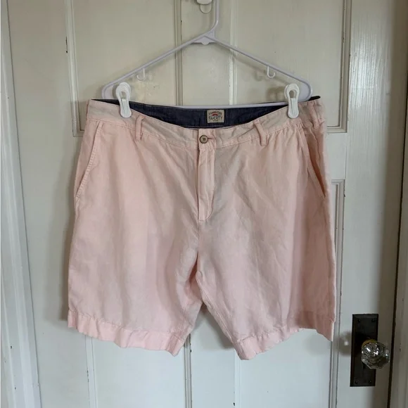 Faherty men’s light‎ pink Malibu linen blend short size 35