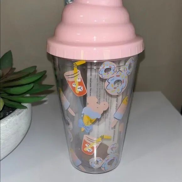 Disney Pink Ice Cream Tumbler with Straw
