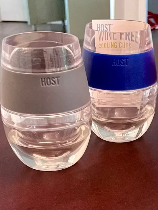 Host Freeze Wine Glasses, Cooling Cups, 8.5 oz, Set of 4, Assorted Colors