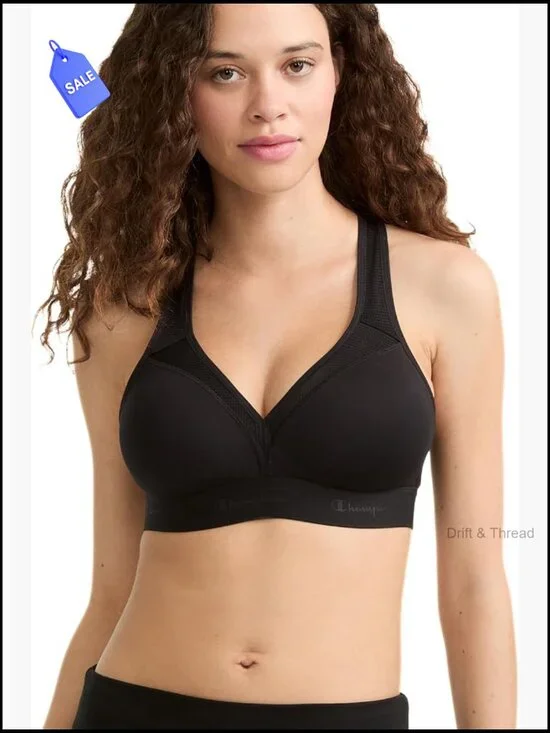 Moderate Support Racerback Sports Bra with Molded Cups Moisture Wicking