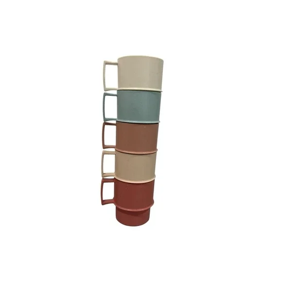 Vintage Tupperware #1312 Stackable Tumblers - Pastels - Set of 5