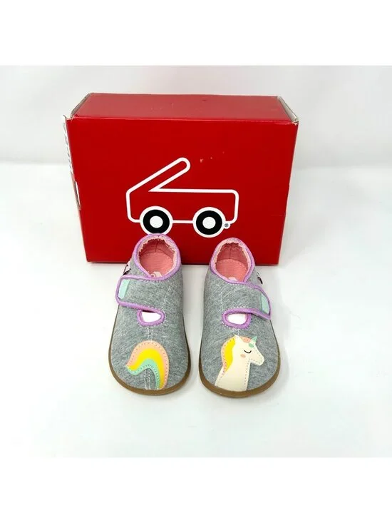 See Kai Run Cruz II  Unicorn Slippers Girls Size 6 Jersey Comfort Slip-On