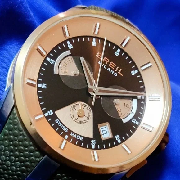 Breil Milano Swiss Made 43mm Chrono Men's Watch New battery fully working
