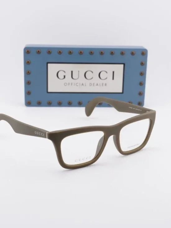 Gucci GG1933O 004 Square Eyeglasses 53mm - Military Green