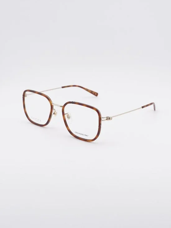 Gucci GG1852OA 002 Eyeglasses Havana / Gold 53mm Square Frame