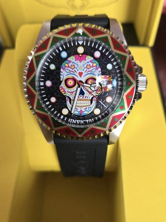 50515 Invicta Sugar Skull Pro Diver Dia De Los Muertos Collector's 43mm Watch