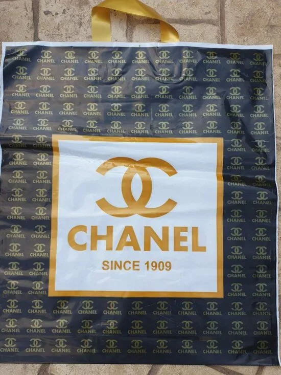 Fashion Plastic Shopping Bag Logo Luxury Boutique Gift Packaging 20 x 18 Inches