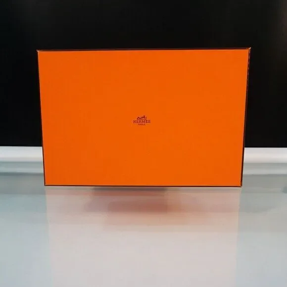 Hermes Paris Empty Authentic Shoe Box Gift Storage Orange 12 x 8 x 4.5 Inch