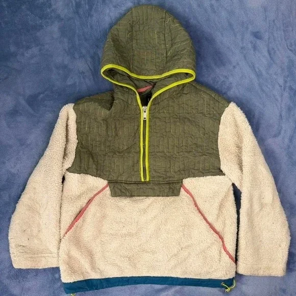 Women's UGG Iggy Faux‎ Fur Hooded Half-Zip Pullover, women Size s