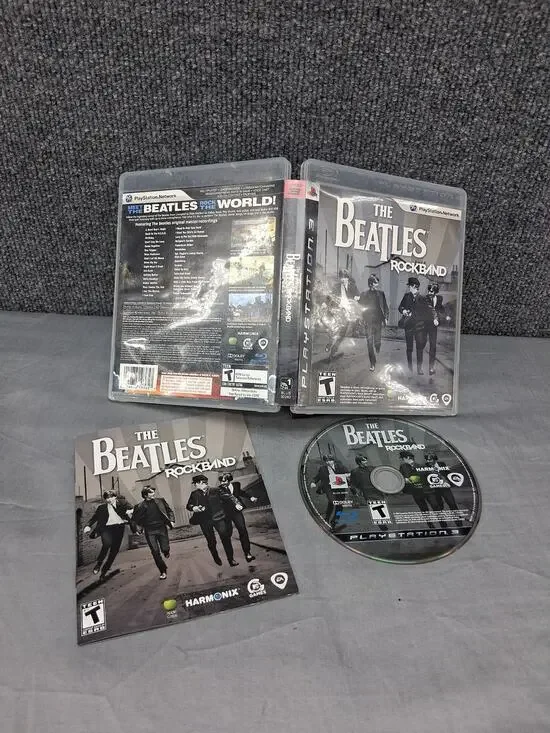 The Beatles Rock Band Sony Playstation 3 PS3 Complete Case Instructions