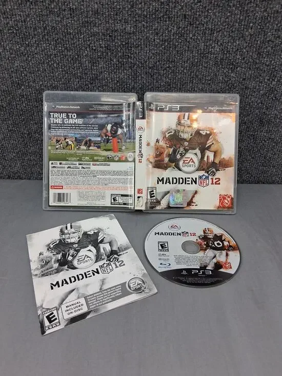 Madden NFL 2012 Sony Playstation 3 PS3 Complete Case Instructions