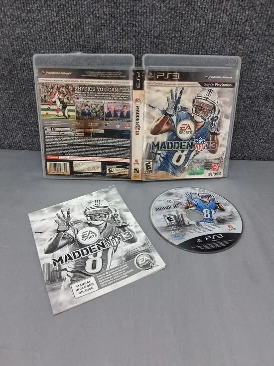 Madden NFL 2013 Sony Playstation 3 PS3 Complete Case Instructions