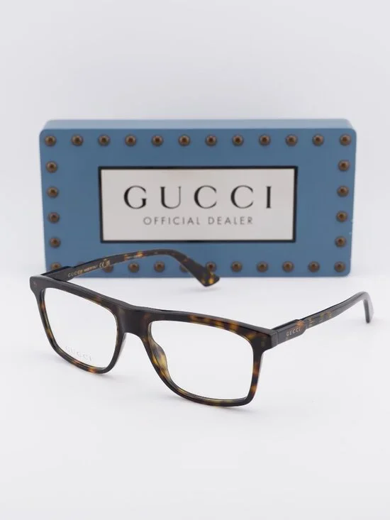 Gucci GG1820O 002 Square Eyeglasses - Havana 55mm