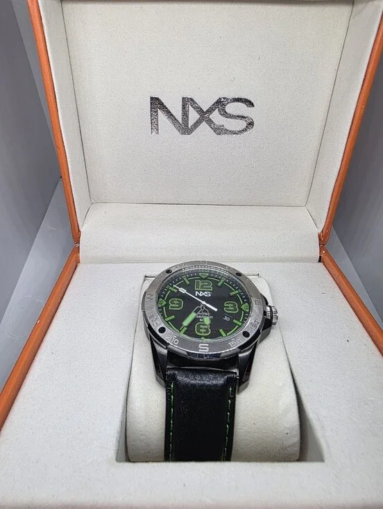 NXS Black Watch with Green Accents