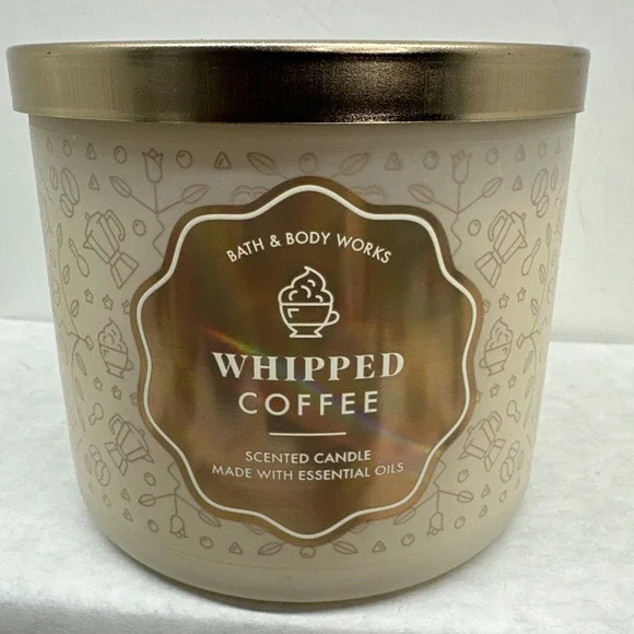 Bath & Body Works WHIPPED COFFEE 3-Wick Candle 14.5 oz Espresso Cream Sugar