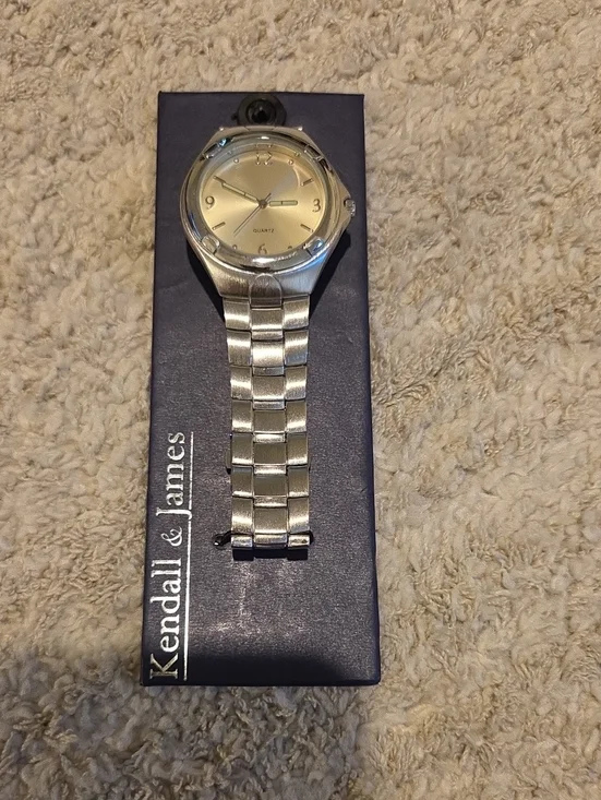 Kendall & James Silver Men's Quartz Bracelet Watch - Silver Dial