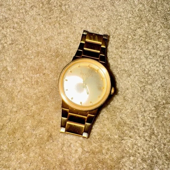 Nixon Cannon Gold Tone Stainless Steel 