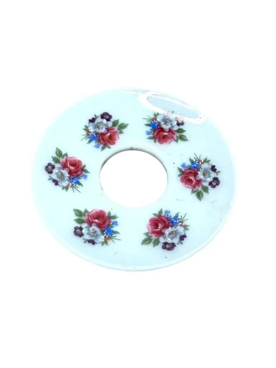 Vintage German porcelain bobeche, candle drip guard