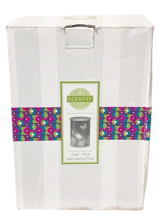 Scentsy Cast - Pink with Spring Pack Warmer New in Box Home Scent