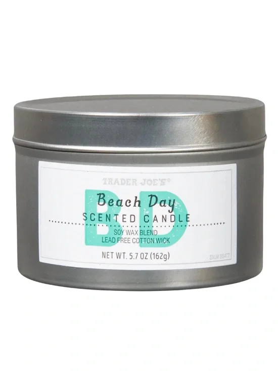 Trader Joe’s BEACH DAY Scented Candle NEW Summer Scent