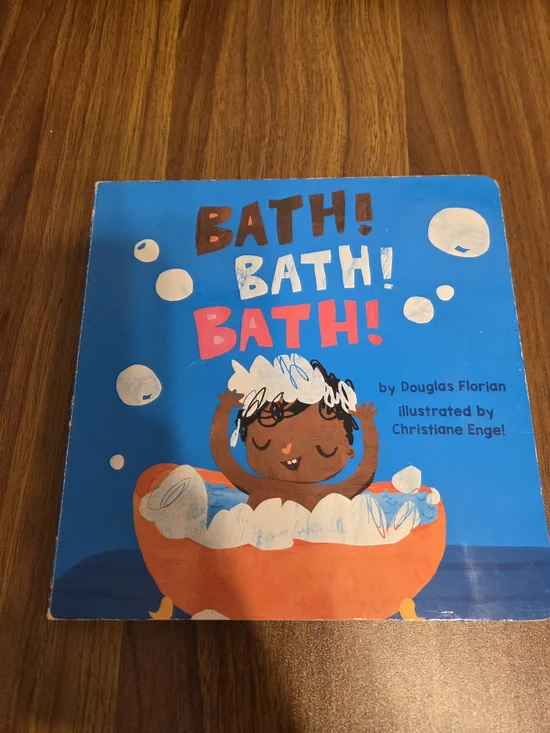📕5/$10📕 Bath! Bath! Bath! Kids Bath Book - Blue