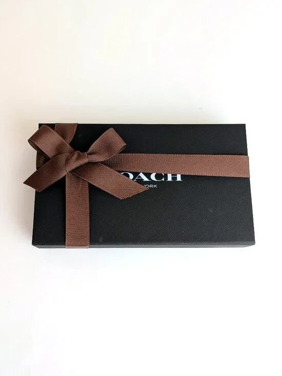 Authentic Coach Premium Large Rectangular Gift Box with Ribbon