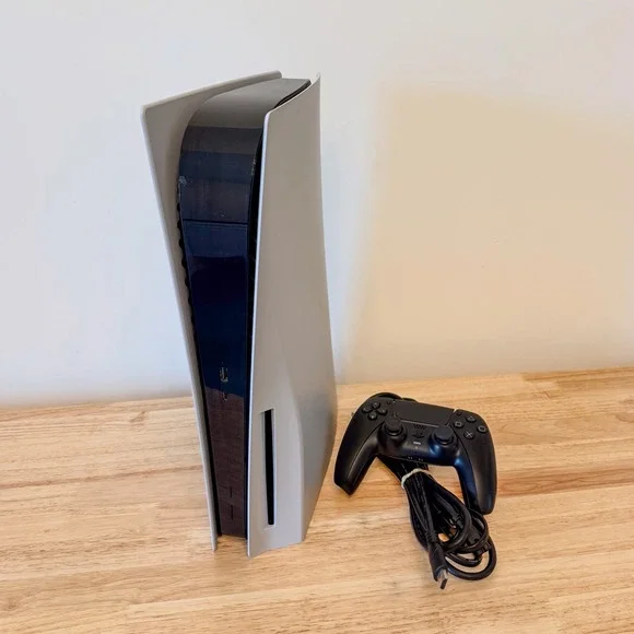 Sony PlayStation 5 PS5 Disc Edition Console 825 GB & Black DualSense Controller