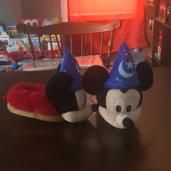 Disney Mickey Mouse Sorcerer Plush Slippers