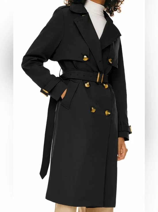 Orolay 3/4 Belted Double-Breasted Hudson Trench Coat-NWT