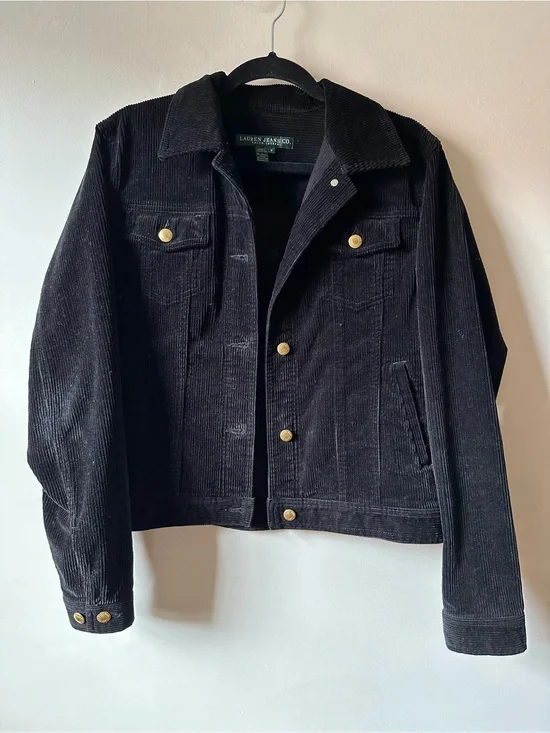 Lauren Ralph Lauren Black Corduroy Jacket