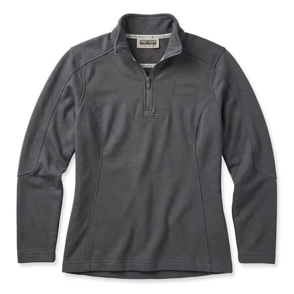 Stormy Kromer Made in‎ USA Wool Blend 1/4 Zip Pullover Charcoal Grey Small
