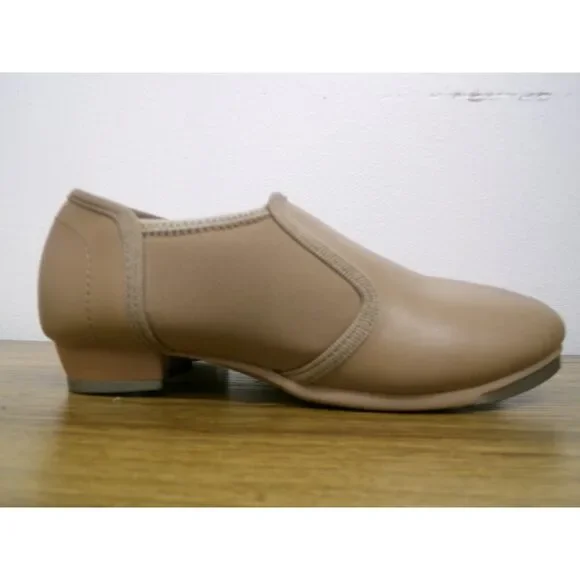 Pre-Owned Dance Slip On Tap Shoes Danz N Motion 951 Kids 12M Tan