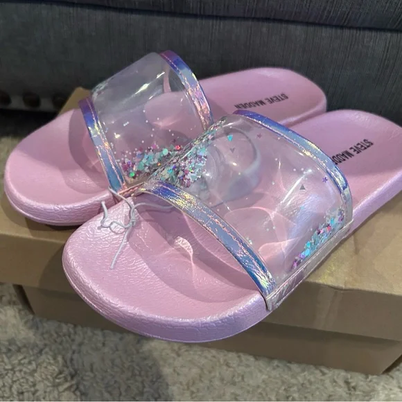 Steve Madden Slipper Slides Jlavaa Girls 3 NEW