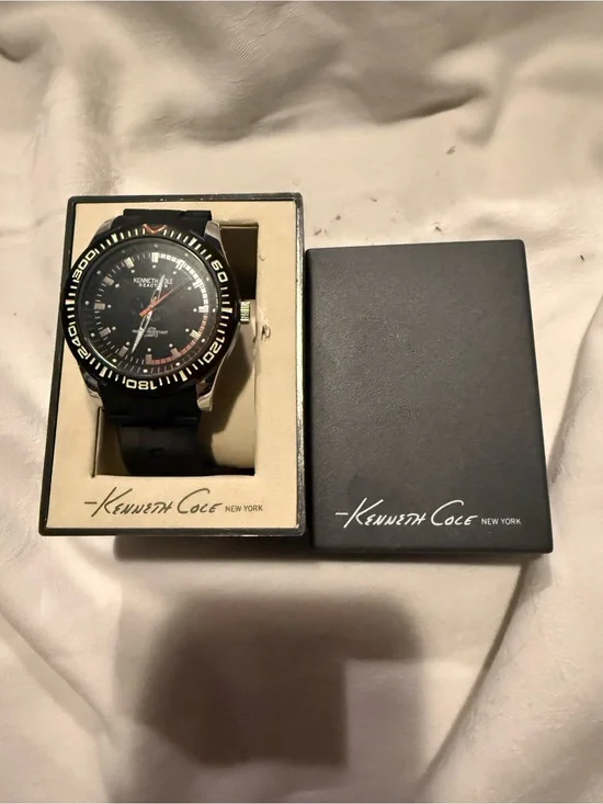 Kenneth Cole Black and Silver Men's Sport Watch