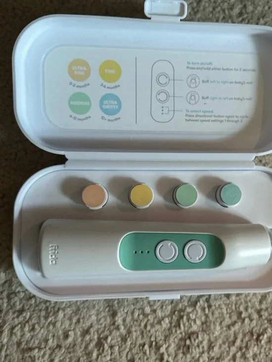 Frida Baby Electric Nail Trimmer Kit - White with Mint Accents