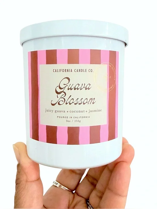 Leoben Company Guava Blossom Scented Candle - Pink